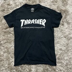 Thrasher Black Short Sleeve Tee Iconic Logo